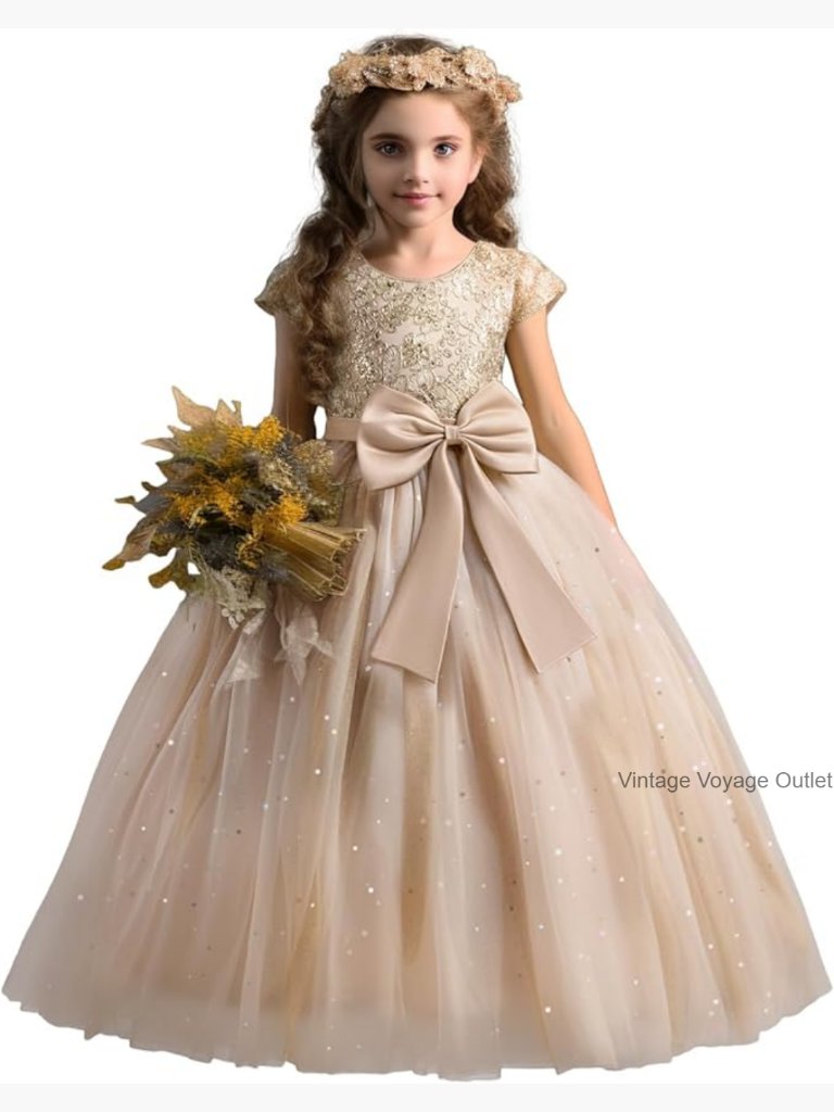 Girls Pageant Princess Flower Dress Prom Puffy Ball Gown Special Occasion